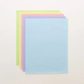 bazic 2 pks 25 Sheets Pastel Color Multipurpose Paper 8.5"X11", Colored Copy Paper Fax