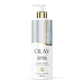 Olay Collagen Peptide Restoring Body Lotion, 24HR Moisturising Cream Body Skin Care, Improves Elasticity, Collagen Peptide Vitamin B3 and Glycerin, Visibly Moisturised Skin, No Greasy Residue, 500ml