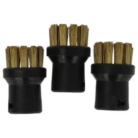 vhbw 3x Rundbürste kompatibel mit Kärcher SC 4 EASYFIX YELLOW, SC 4 EASYFIX PREMIUM YELLOW Dampfreiniger - Dampfbürste