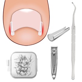 YAPKOLV 40 Pieces Ingrown Toenail Correction Painless Toenail Straightening Strips with Toenail Lifter Simple Tool Set