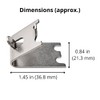 Commercial Refrigerator Shelf Support Clips – Stainless Steel Square-Rail Brackets