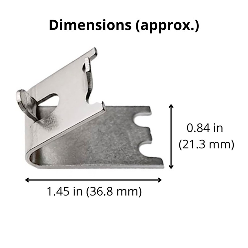 Commercial Refrigerator Shelf Support Clips – Stainless Steel Square-Rail Brackets