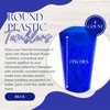 8-Piece Blue Plastic Dinnerware Set – 4 Round Tumblers &
