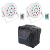(2) Rockville Battery PAR 50 White Rechargeable LED DMX DJ