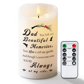 Homemory Memorial Candle Bereavement Sympathy Gifts for Loss of Loved One, Real Wax LED Candle with Remote Memorial Gifts for Loss of Mother Loss of Father in Memory of Loved One Remembrance Gift