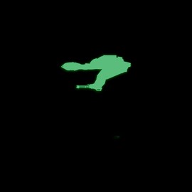 Trek Inspired Klingon Bird of Prey Silhouette Space Voyager Glow in The Dark Sticker Decal for Phone Tablet Laptop Car Truck Window | 3" Sticker | Green