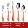 Onlycooker 20-Piece Orange Silverware Set 18/0 Stainless Steel Flatware Orange