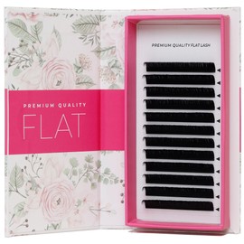LLBA Eclipse Flat Eyelashes Extension - Mixed 8-15mm Flat Eyelash Extension Supplies Light Lashes | Individual Eyelashes Salon Use | Black Mink False Lashes (8mm-15mm, 0.2-D)
