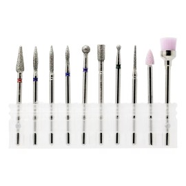 Fantasy Nails Set 10 Pz Puntas Para Drill/pulidora, Manicure Ruso, Fantasy