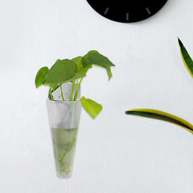Toddmomy 2pcs Wall Mounted Plant Terrariums Cone Shaped Hanging Planter