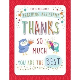 Piccadilly Greetings Teaching Assistant Thank You Teacher Card You are the Best - 8 x 6 inches