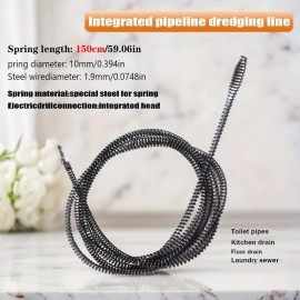 59.06 - Inch Flex Electric Unclogger for Sink & Toilet, Hair Debris Removal