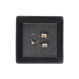 Nwvuop Ceramic Jewellery Dish for Rings, Jewellery, Buttons (Black)