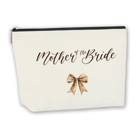 CHQIUCR Elegant Makeup Bag - Mother of The Bride Present Set, Bridal Shower Keepsake for Her, Newlywed Essential Gift Idea - Perfect Ladies Friend Coworker Surprise