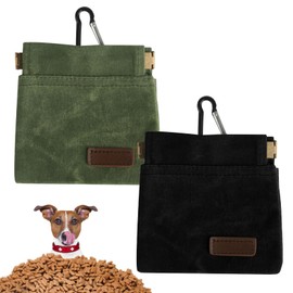 2 StkHunde Leckerlitasche für Hundetraining,Leckerlibeutel für Hundeleckerli Tasche mit auto Verschluss & Karabiner,Freihändige Kleine Futterbeutel Hund Futtertasche Hunde Leckerchenbeutel(2 Farben)