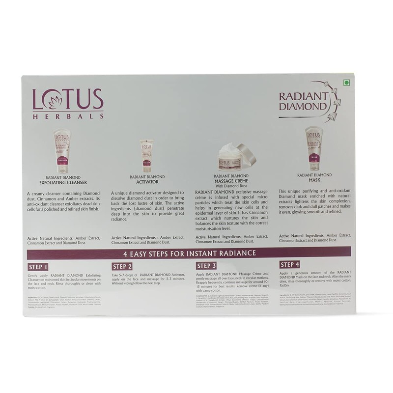 Lotus Herbals Radiant Diamond Facial Kit With Diamond Dust &