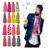 Lecute 10 Corbatas Neon Fiesta Fluorescente Brilla Luz Negra Party