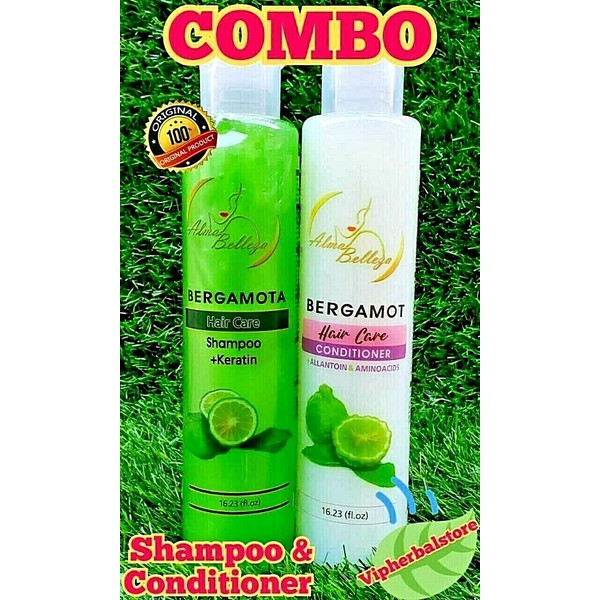 (Combo) BERGAMOTA Shampoo & Conditioner 16.2 oz. Stop Hair Loss Stimulate Growth