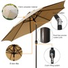 Blissun 9' Outdoor Patio Umbrella, Outdoor Table Umbrella, Yard Umbrella,