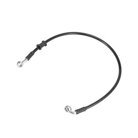 INFINAUTO 60cm 23.62" Motorcycle Brake Clutch Oil Hose Line Pipe Black Stylish Design