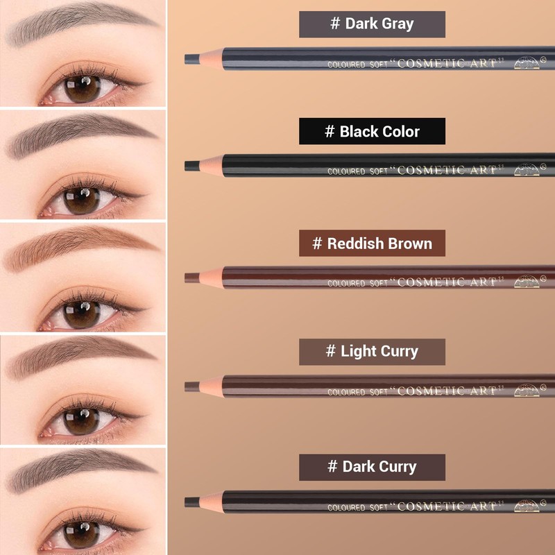 Eyebrow Pencil Set, 5 Pieces Eyebrow Pencils Eyebrow Pencil Waterproof