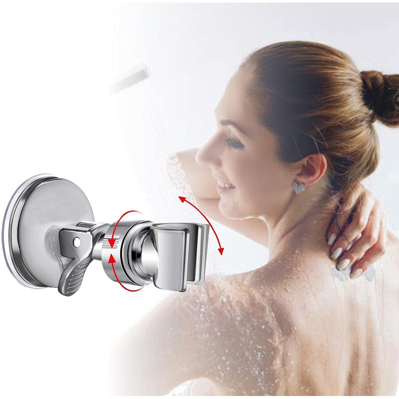 Medsuo Adjustable Shower Head Holder Removable Suction Cup Shower Head
