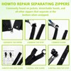 36 PCS Universal Zipper Repair Kit - 3 Size Double-Sided