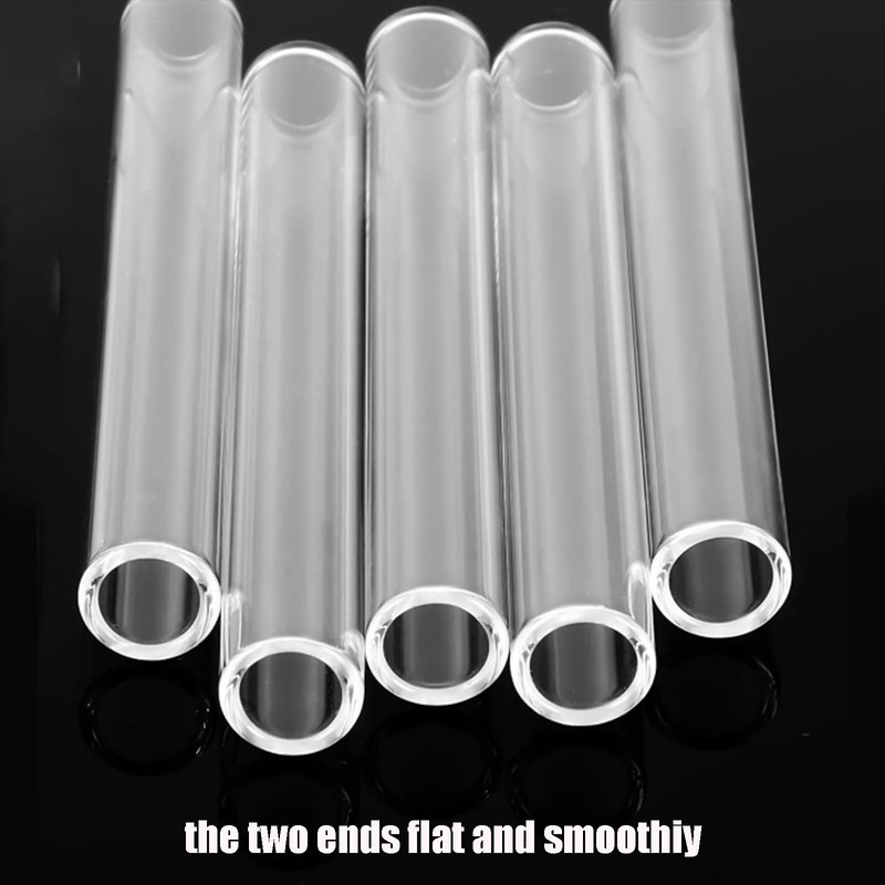 6-Inch Borosilicate Glass Tube, 12mm OD x 2mm Thick, Clear