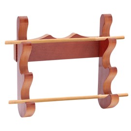 NBEADS Wooden Wand Display Stand Wall Mount, 18x7.9x18cm Wall Wand Stand 3-Tier Wand Holder for Wizard Wand Home Office Display Decoration, Saddle Brown