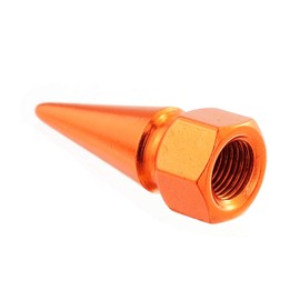 Lunsom Valve Stem Caps Cone Shape Valves Hole Cover Accessories Fit Most Vehicle Motorcycle (4PCs Orange)