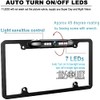 Absolute CAM2100B Black License Plate Backup Camera Front Rear View