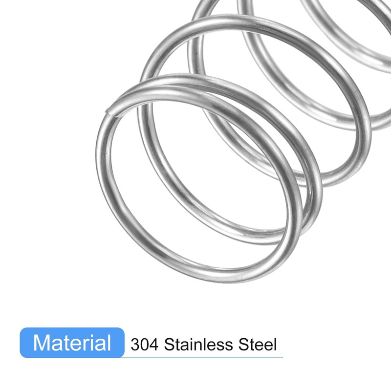 QUARKZMAN Compression Spring 304 Stainless Steel 10 mm AD 0.8