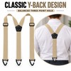 Men’s Work Suspenders for Trousers – 1.5-Inch Wide Adjustable Elastic