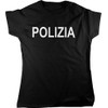 Hoodteez Polizia Women's T-Shirt, M Black