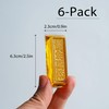 6pcs Feng Shui Golden Bar Figurines, 2.5'' Crystal Glass Gold