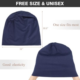LILLBJORNEN Oversize Cotton Slouchy Beanie Hat Baggy Lightweight Beanie Chemo Cap Soft Daily Beanie Men Women (US, Alpha, One Size, Black,Navy,WineRed,Coffee)