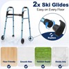 HolyHeal Walkers for Seniors, Folding Walker with Wheels and 2