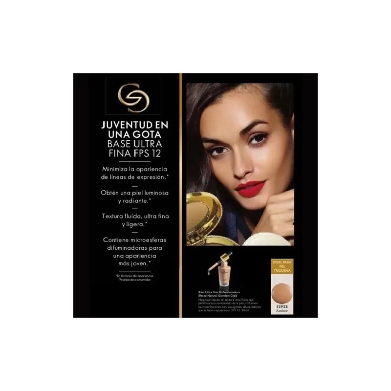 Base Líquida Fina De Maquillaje Fps12 Giordani Gold Oriflame