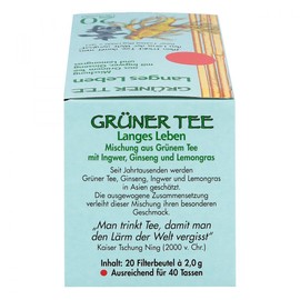 GRÜNER TEE+Ingwer+Ginseng Filterbeutel 20 St