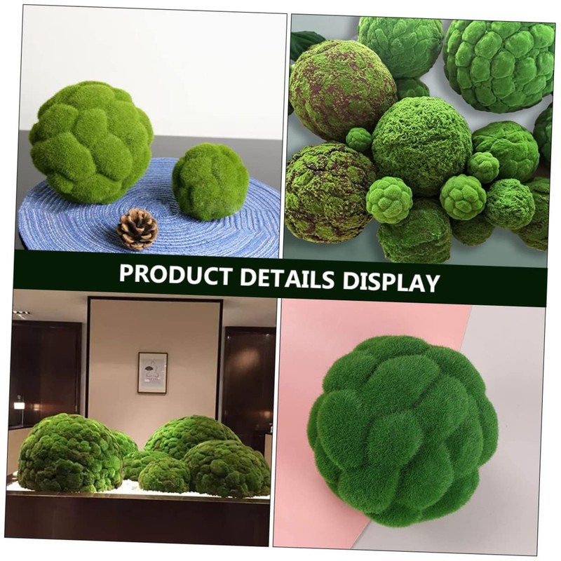 TEHAUX Artificial Moss Topiary Ball Home Decor Fake Moss Ball
