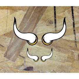 Bumper SKOL Viking Horns Minnesota Fan Cheer Sticker Decal Bumper Window 3.75" 4 for 1