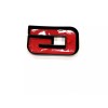 Auto Front & Rear Matte Black OVERLAY Emblem Badge Fit