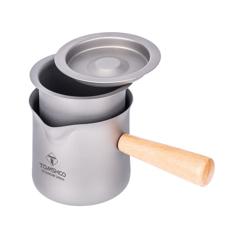 TOMSHOO Titanium Tea Mug with Tea Strainer Outdoor Camping Titanium