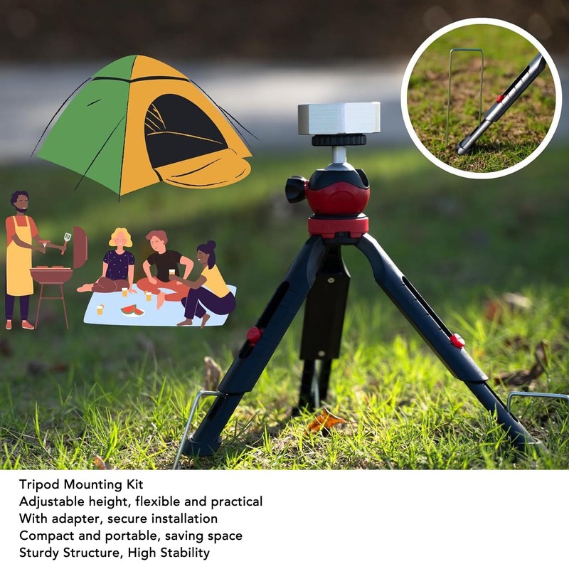 Mini Tripod Mount, Tripod Mounting Kit with Adapter and Aluminum