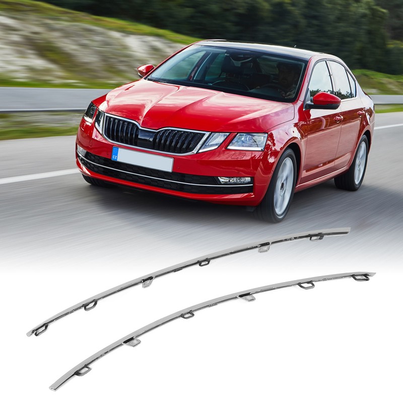 1 Pair Front Bumper Grille Chrome Trim 5E0853768 Left Right