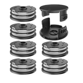 Evenlinkics TLP-01 Replacement Spool, for Parkside Grass Trimmer PRTA 20-Li A1/B1/B2/C3, PRT 300 A1, PRT 550 A1/A3, Compatible with Parkside Replacement Parts. Spool Cover Model: TLP-01-1 (6 Spools +