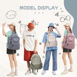WEPLAN School Backpack Teenager Girls Backpacks Women's School Casual School Bags Unisex School Bag College Backpack Daypack Backpack Women's Daypack for School Laptop Backpack 14 Inches, A2 blue