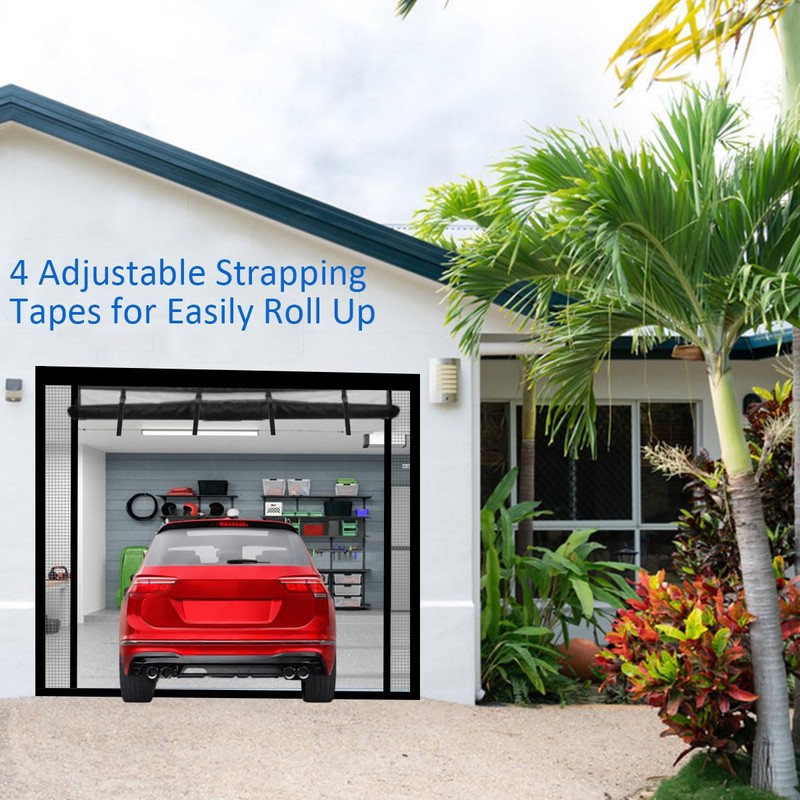wohomzy 9x7 Ft Garage Magnetic Screen Doors for 1 Car