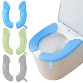Guojanfon 3Pair Toilet Seat Cushion, Toilet Seat Cover Waterproof EVA Toilet Seat Cushion, Reusable Warm Soft Pad,Bathroom Supplies