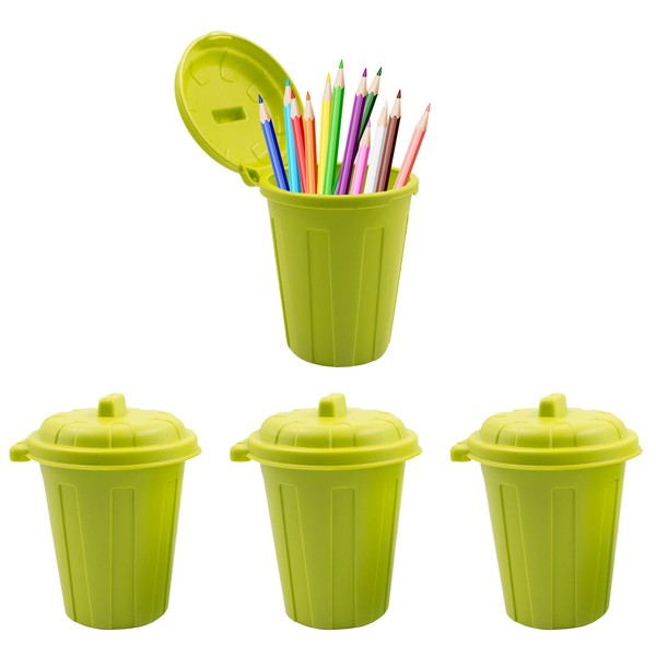 QoTang 4 PCS Green Mini Garbage Trash Pen Holder for